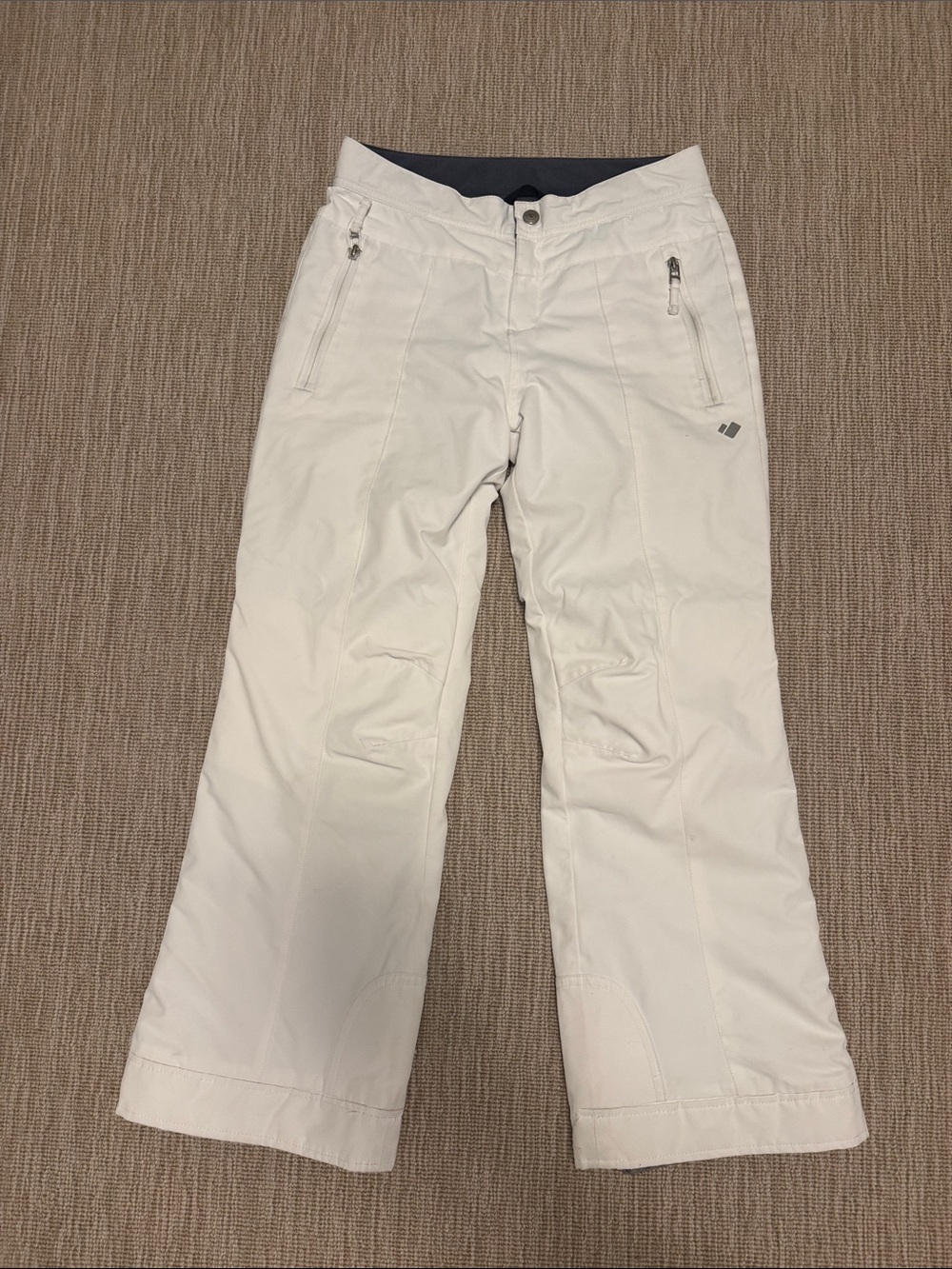 Obermeyer White Girls' Ski Pants with Contrasting Waist